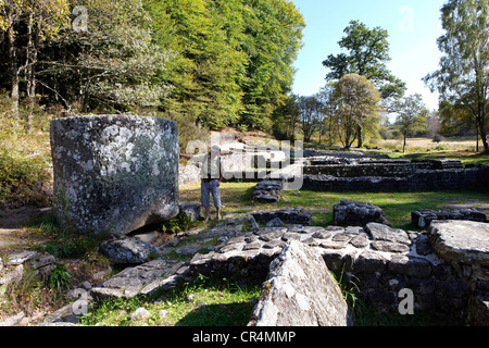 Site archéologique gallo-romain de Les voitures, Saint Merd les Vézère, Parc Naturel Régional de Millevaches en Limousin, Banque D'Images