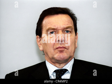 Schroeder, Gerhard, * 7.4.1944, politicien allemand (SPD), chancelier de l'Allemagne 1998 - 2005, portrait, 2001, Banque D'Images