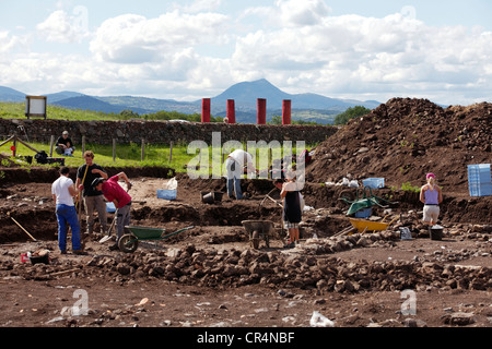 Oppidum gaulois de Corent, site archéologique, Puy de Dome, France, Europe