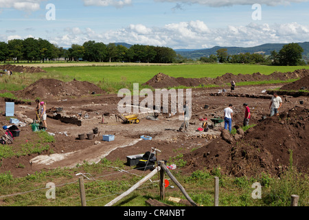 Oppidum gaulois de Corent, site archéologique, Puy de Dome, France, Europe