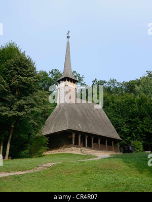 Église en bois de bezded en salaj county astra, musée en plein air, Sibiu, Roumanie, Europe Banque D'Images