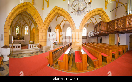 Vue dans la nef droite et gauche, l'église de st. GILES, raach, bucklige welt, Basse Autriche, Autriche, Europe Banque D'Images