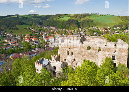 Ruines du château, Kirchschlag, Bucklige Welt, Basse Autriche, Autriche, Europe Banque D'Images