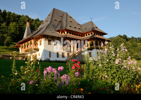 Monastère de barsana, vallée de l'iza, région de Maramures, Roumanie, Europe Banque D'Images