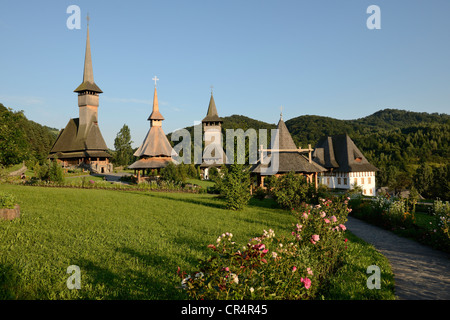 Monastère de barsana, vallée de l'iza, région de Maramures, Roumanie, Europe Banque D'Images