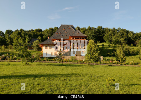 Monastère de barsana, vallée de l'iza, région de Maramures, Roumanie, Europe Banque D'Images