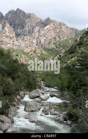 Gorges de Spelunca Porto Ota Corse France Europe Banque D'Images