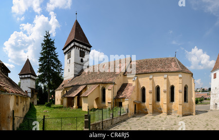 Église fortifiée de Sibiu, agnetheln, Transylvanie, Roumanie, Europe Banque D'Images