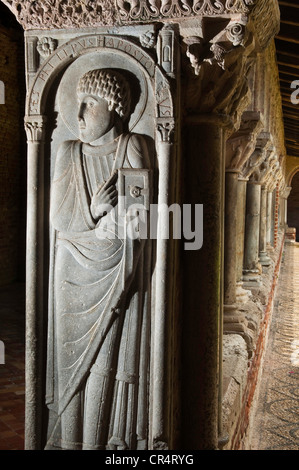 La France, Tarn et Garonne, Moissac, un arrêt sur el Camino de Santiago, cloître de l'abbaye bénédictine de Saint Pierre la Banque D'Images