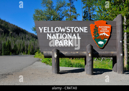 Le Parc National de Yellowstone au Wyoming WY United States Banque D'Images