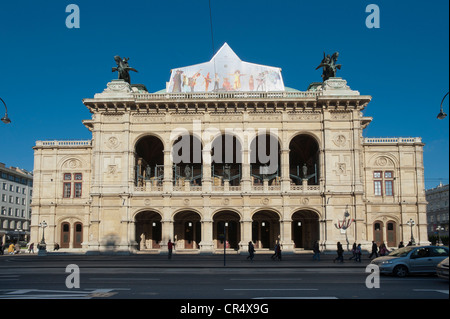 Wiener Staatsoper, l'Opéra national de Vienne, Vienne, Autriche, Europe, PublicGround Banque D'Images