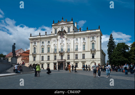 Palais de l'archevêque à la place Hradcany, Prague, la Bohême, République Tchèque, Europe Banque D'Images