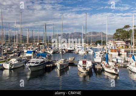 Yachts à Gordon's Bay, Western Cape, Afrique du Sud Banque D'Images