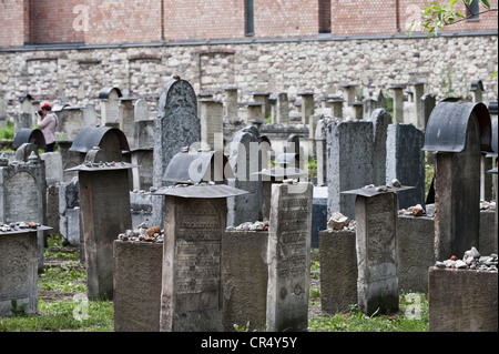 Cimetière juif de Kazimierz, le quartier juif de Cracovie, Pologne Malopolska, Europe, PublicGround Banque D'Images