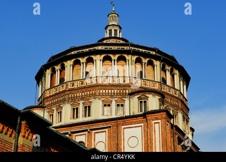 L'Italie, Lombardie, Milan, Santa Maria delle Grazie, coupole de l'Église réalisé par Bramante Banque D'Images