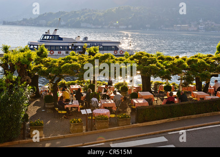 Vues sur le lac de Bellagio, Villages, Candenabbia,Tremezzo Menaggio lacs italiens, le lac de Côme, Italie Banque D'Images