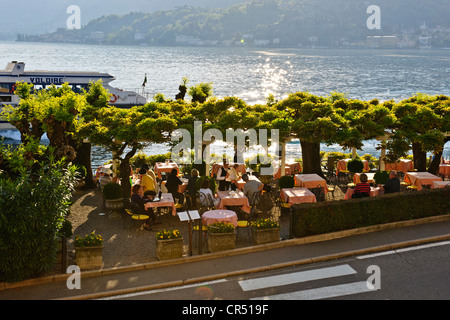 Vues sur le lac de Bellagio, Villages, Candenabbia,Tremezzo Menaggio lacs italiens, le lac de Côme, Italie Banque D'Images