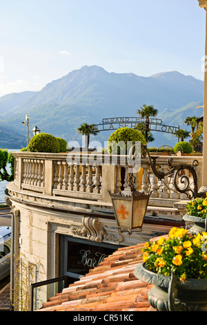 Vues sur le lac de Bellagio, Villages, Candenabbia,Tremezzo Menaggio lacs italiens, le lac de Côme, Italie Banque D'Images