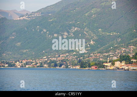 Vue panoramique,vue magnifique sur le lac du Bellagio,Villes, Candenabbia,Tremezzo, Menagio,Villas de luxe, les lacs italiens, le lac de Côme, Italie Banque D'Images