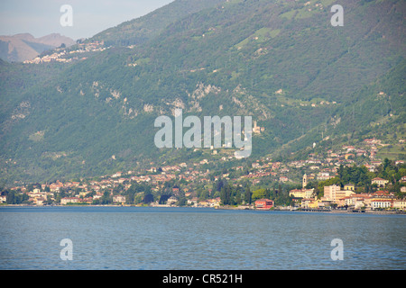 Vue panoramique,vue magnifique sur le lac du Bellagio,Villes, Candenabbia,Tremezzo, Menagio,Villas de luxe, les lacs italiens, le lac de Côme, Italie Banque D'Images