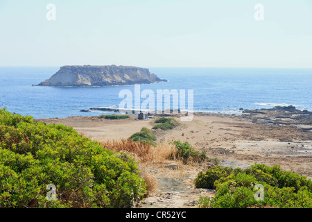 L'île Geronisos, Agios Georgios, district de Paphos, Chypre Banque D'Images