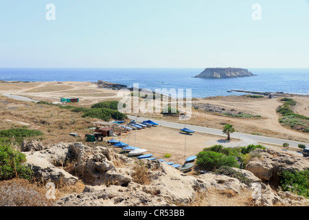 L'île Geronisos, Agios Georgios, district de Paphos, Chypre Banque D'Images