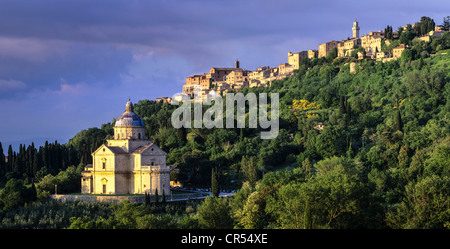 L'église Madonna di San Biagio, Montepulciano, Toscane, Italie, Europe Banque D'Images