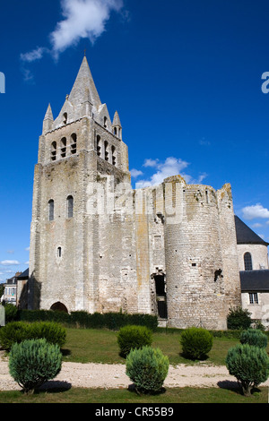 France, Loiret, Meung sur Loire, Loire, patrimoine mondial de l'UNESCO, Manasses Comte college et tour Banque D'Images