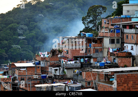 Favela, bidonvilles, Rocinha, Rio de Janeiro, Brésil, Amérique du Sud Banque D'Images