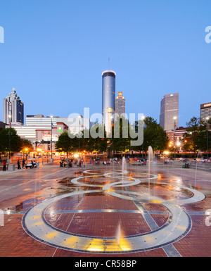 Centennial Olympic Park à Atlanta, Géorgie, USA. Banque D'Images