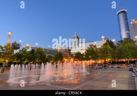 Centennial Olympic Park à Atlanta, Géorgie, USA. Banque D'Images