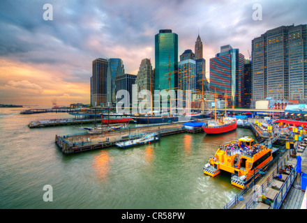 South Street Seaport de New York City Banque D'Images