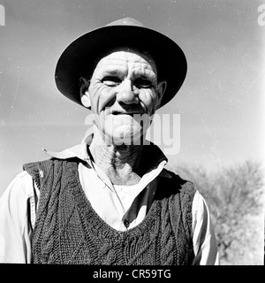 L'Afrique du Sud, années 50. Portrait de l'homme locales Afrikaaner par J Allan l'argent comptant. Banque D'Images