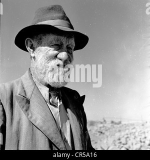 L'Afrique du Sud, années 50. Portrait d'un homme Africkaaner locaux par J Allan l'argent comptant. Banque D'Images