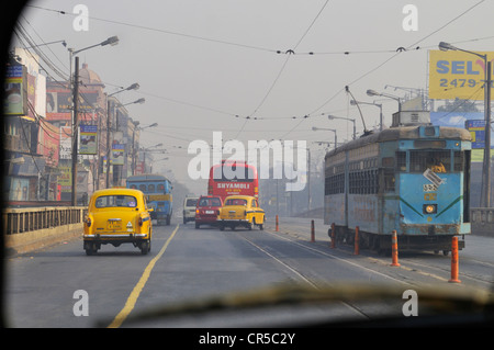 L'Inde, l'État du Bengale-Occidental, Calcutta (Kolkata), le trafic Banque D'Images