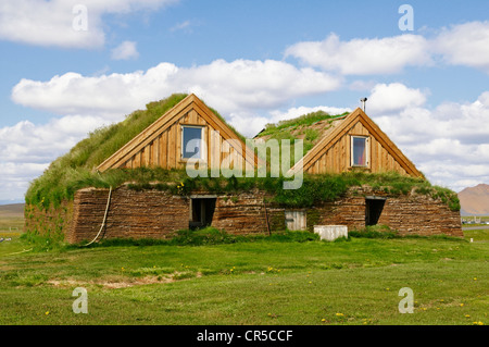 L'Islande, Nordurland Eystra Région, Möðrudalur (Modrudalur), ferme traditionnelle Banque D'Images