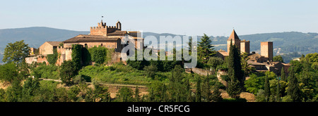 Italie, Toscane, Val d'Elsa, San Gimignano, Certaldo Alto vieille ville fortifiée Banque D'Images