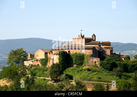 Italie, Toscane, Val d'Elsa, San Gimignano, Certaldo Alto vieille ville fortifiée Banque D'Images