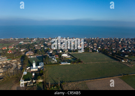 France, Calvados, Ver sur Mer (vue aérienne) Banque D'Images