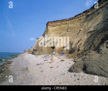 Dune à bord d'une falaise, bluff près de Ahrenshoop, Fischland, Mecklembourg-Poméranie-Occidentale, de la mer Baltique, l'Allemagne, de l'Europe Banque D'Images