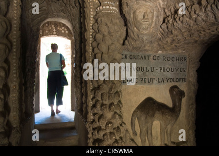 France, Drôme, Hauterives, Palais Idéal du Facteur Cheval, mention obligatoire Banque D'Images