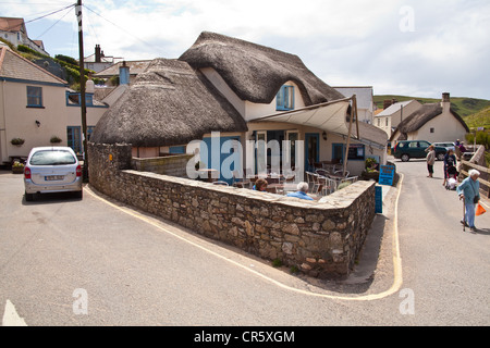 Le Beachcomber Cafe extra-Hope cove, Devon, Angleterre, Royaume-Uni. Banque D'Images