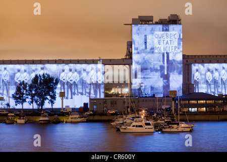 Canada, Québec, province de Québec, le Moulin à Images de Robert Lepage et Ex Machina, projection géante de 600m de long sur 30m Banque D'Images