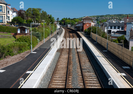 La gare de Whitehead, dans le comté d'Antrim en Irlande du Nord Banque D'Images