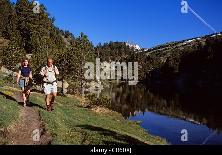 France, Pyrénées Orientales, la Cerdagne Région, la Balmette Lake Banque D'Images