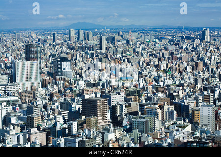 L'île de Honshu, Japon, Tokyo, vue depuis le Mandarin Oriental sur le centre-ville Banque D'Images