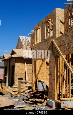 Nouvelles maisons en construction en Amérique du Nord Banque D'Images