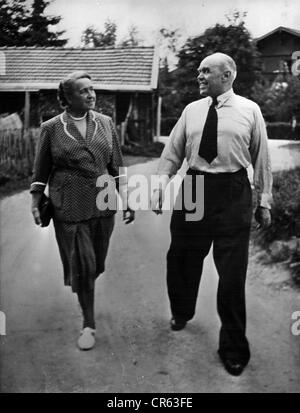 Kesselring, Albert 30.11.1885 - 16.7.1960, général allemand, avec la femme Luise à Bad Wiessee, Bavière, 23.10.1952, , Banque D'Images