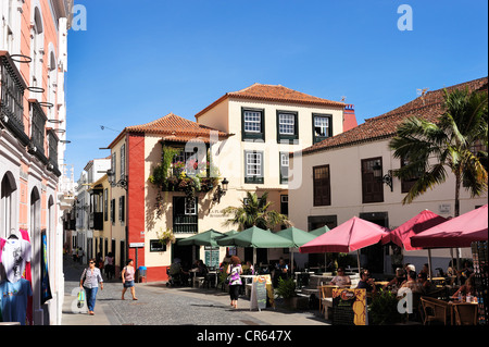 Vieille ville de Santa Cruz de la Palma, Placeta de Borrero, capitale de La Palma, Îles Canaries, Espagne, Europe, PublicGround Banque D'Images