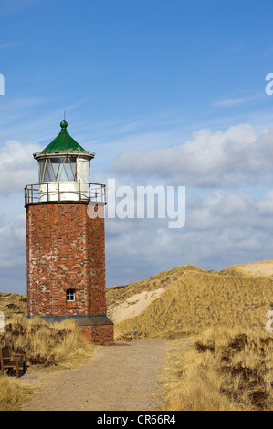 Leuchtturm près de Kampen sur l'île de Sylt, en mer du Nord, au nord de la Frise, Schleswig-Holstein, Allemagne, Europe Banque D'Images